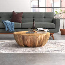Load image into Gallery viewer, Cassius Solid Wood Drum Coffee Table
