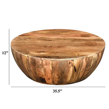 Load image into Gallery viewer, Cassius Solid Wood Drum Coffee Table MRM3852
