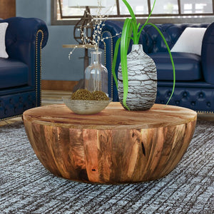Cassius Solid Wood Drum Coffee Table 5955RR