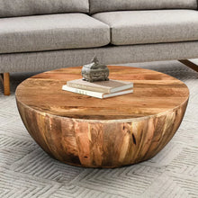 Load image into Gallery viewer, Cassius Solid Wood Drum Coffee Table
