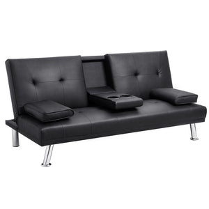 Casta Full Faux Leather Convertible Sofa