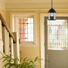 Load image into Gallery viewer, Castellanos Black 3 -Bulb 15&#39;&#39; H Mains Only Outdoor Hanging Lantern
