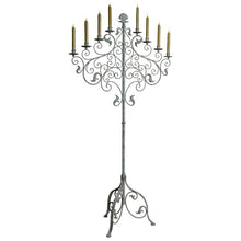 Load image into Gallery viewer, Castle Vecchio Floor Metal Candelabra
