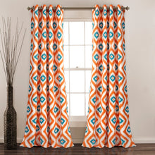 Load image into Gallery viewer, Castleton Ikat Room Darkening Thermal Grommet Curtain Panels (Set of 2) GL1116
