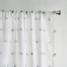 Load image into Gallery viewer, Castro Pom Pom Polka Dots Semi-Sheer Rod Pocket Single Curtain Panel, 50" W x 63" L
