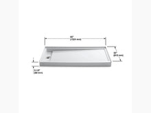 Load image into Gallery viewer, Groove®60&quot; x 32&quot; single threshold left-hand drain shower base *AS-IS*  MRM447
