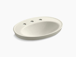 Drop-in Bathroom Sink with 8" Widespread Faucet Holes (LW285