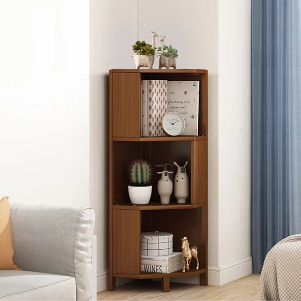Catilyn 17.7'' W Solid Wood Corner Bookcase