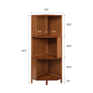 Catilyn 17.7'' W Solid Wood Corner Bookcase