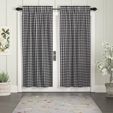 Load image into Gallery viewer, Caulder Check Lined 100% Cotton Checkered Room Darkening Rod Pocket Curtain Panels, 40&quot; x 84&quot; (Set of 2)
