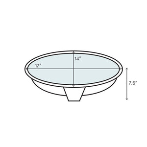 K-2209 Caxton Ceramic Oval Undermount Bathroom Sink with Overflow #AD24