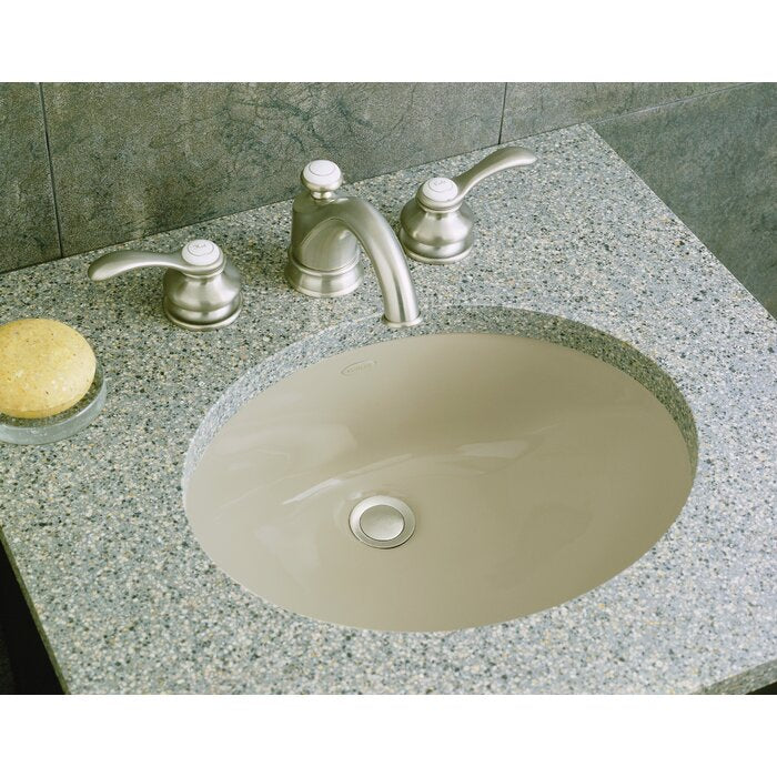 K-2209 Caxton Ceramic Oval Undermount Bathroom Sink with Overflow #AD24