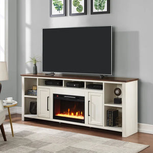 Cayuta Solid Wood TV Stand for TVs up to 88" with Fireplace Included