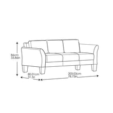 Load image into Gallery viewer, Celestia 78.7&#39;&#39; Flared Arm Sofa 7758RR
