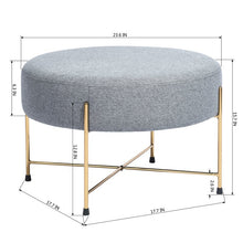 Load image into Gallery viewer, Cendejas 23.6&#39;&#39; Wide Round Cocktail Ottoman AS-IS 1316cdr
