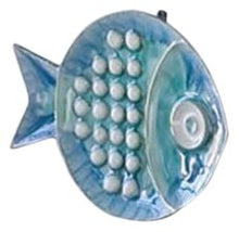 Load image into Gallery viewer, 2 piece Ceramic Blue Fish Plate Wall Décor 7289
