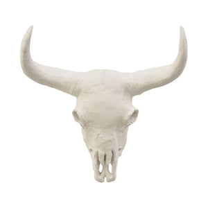 Ceramic Skull Wall Décor, 12" H x 12" W x 8" D