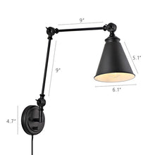 Load image into Gallery viewer, Cessna Iron Swing Arm Sconce (Set of 2)
