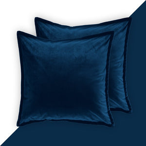 18'' H x 18'' W x 1.54'' D Sapphire Chadabe Square Velvet Pillow Cover (Set of 2)