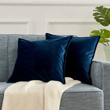 Load image into Gallery viewer, 18&#39;&#39; H x 18&#39;&#39; W x 1.54&#39;&#39; D Sapphire Chadabe Square Velvet Pillow Cover (Set of 2)
