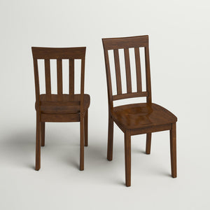 Chaffin Solid Wood Slat Back Side Chair (Set of 2)
