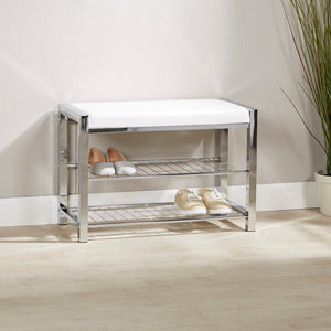 Chafic Faux Leather Storage Bench