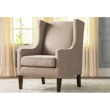 Load image into Gallery viewer, Chagnon Modern Nailhead Wide Wingback Chair, 19.75&quot;H
