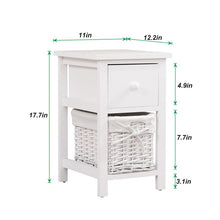 Load image into Gallery viewer, Chalfont 17.7&#39;&#39; Tall 1 - Drawer Nightstand in White (Set of 2)
