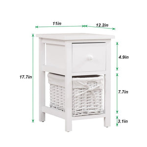 Chalfont 1 - Drawer Nightstand in White (Set of 2)