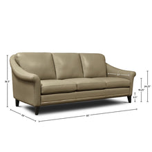Load image into Gallery viewer, Chambaud Genuine Leather 85&#39;&#39; Rolled Arm Sofa 1496CDR
