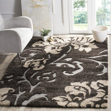Load image into Gallery viewer, Chanhassen Floral Area Rug in Dark Brown, Rectangle 4&#39; x 6&#39;
