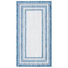 Load image into Gallery viewer, Chapa Indoor / Outdoor Area Rug in Ivory/Navy, Rectangle 2&#39;7&quot; x 5&#39;
