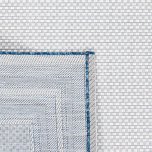 Load image into Gallery viewer, Chapa Indoor / Outdoor Area Rug in Ivory/Navy 2&#39;3&quot; x 8&#39;
