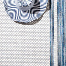 Load image into Gallery viewer, Chapa Indoor / Outdoor Area Rug in Ivory/Navy, Rectangle 2&#39;7&quot; x 5&#39;
