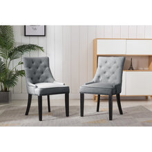 Load image into Gallery viewer, Charlack Tufted Linen Parsons Chair (Set of 2) 784AH
