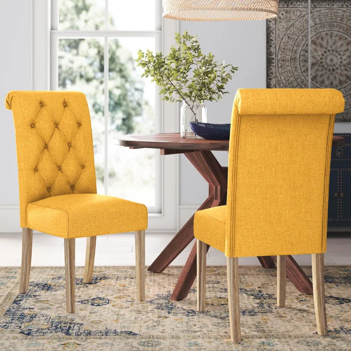 Charlotte Tufted Upholstered Parsons Chair (Set of 2)