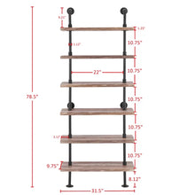 Load image into Gallery viewer, Charter 78.5&#39;&#39; H x 31.5&#39;&#39; W Iron Ladder Bookcase
