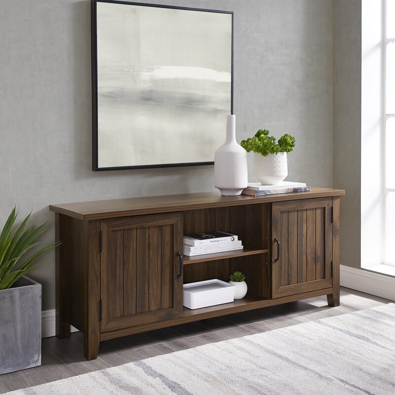 Dark Walnut Chatham Square TV Stand for TVs up to 65