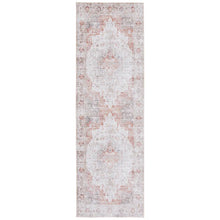 Load image into Gallery viewer, Runner 2&#39;6&quot; x 10&#39; Chea Power Loom Performance Light Gray/Rust Machine Washable Rug
