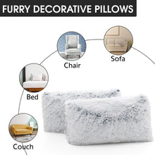 Load image into Gallery viewer, Blue Cheer Collection Faux Fur Throw Pillow (Set of 2)
