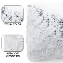 Load image into Gallery viewer, Blue Cheer Collection Faux Fur Throw Pillow (Set of 2)
