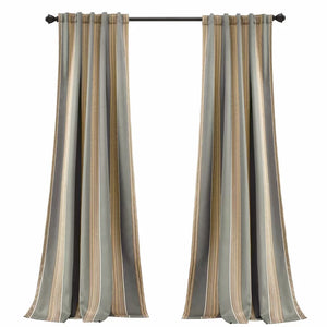 Cheesman Striped Room Darkening Thermal Rod Pocket Curtain Panels, 52" W x 84" L, (Set of 2)