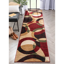 Load image into Gallery viewer, Chelsi Geometric Area Rug in Red, Runner 2&#39;7&quot; x 9&#39;10&quot;
