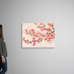 Cherry Blossom Composition I by Timothy O' Toole - Painting on Canvas, 30" H x 40" W x 1.25" D