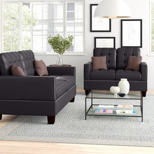 Load image into Gallery viewer, Cheyne 2 Piece Faux Leather Living Room Set Espresso Brown *AS IS* 1001CDR
