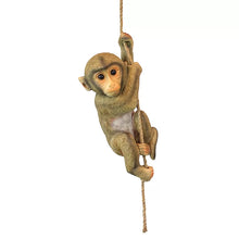 Load image into Gallery viewer, 16&#39;&#39; H x 7&#39;&#39; W x 6.5&#39;&#39; D Chico the Chimpanzee Hanging Baby Monkey Statue
