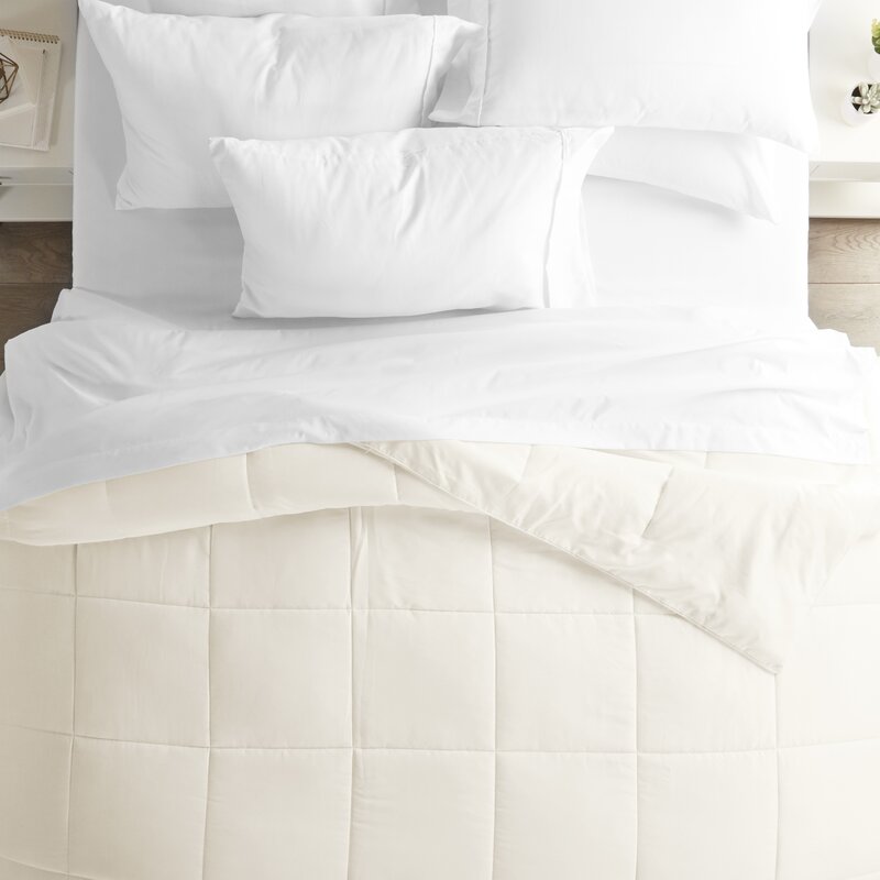 Queen Ivory Chisolm All Season Microfiber Down Alternative Comforter