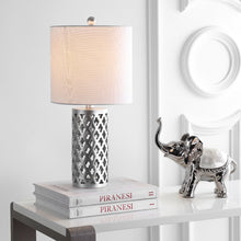 Load image into Gallery viewer, Christiane 21&quot; Silver Bedside Table Lamp
