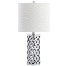 Load image into Gallery viewer, Christiane 21&quot; Silver Bedside Table Lamp
