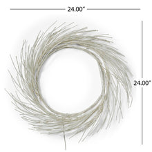 Load image into Gallery viewer, 4&quot; H x 24&quot; W x 24&quot; D Christmas 24&quot; Metal Wreath OG613
